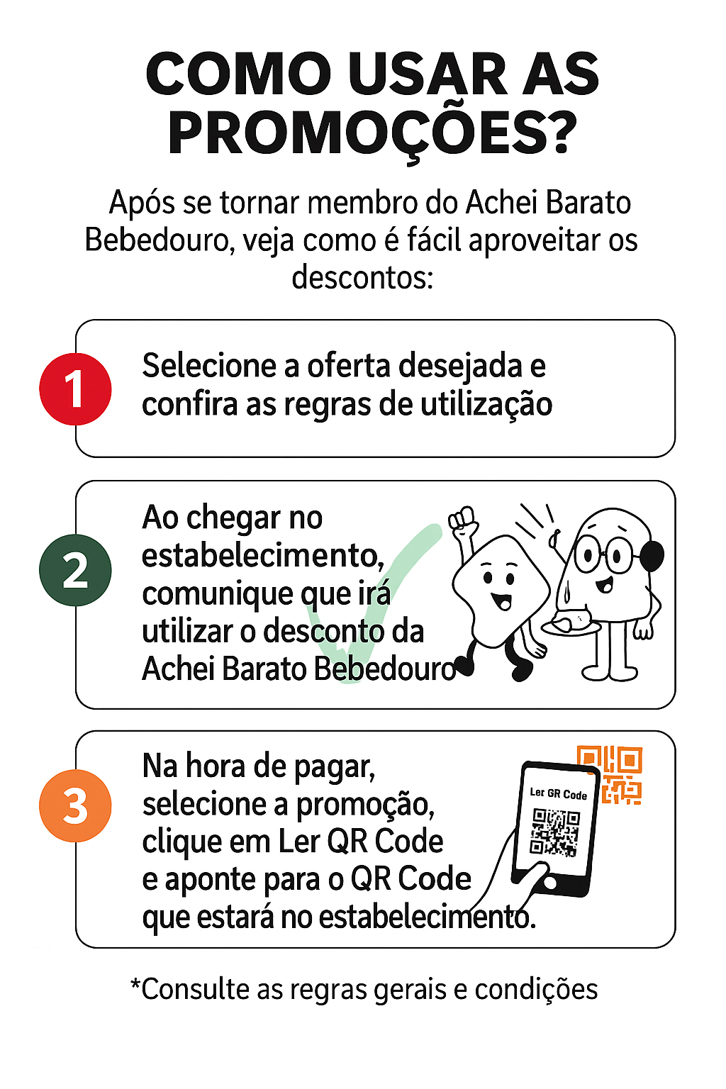 Como usar — passo a passo do Achei Barato