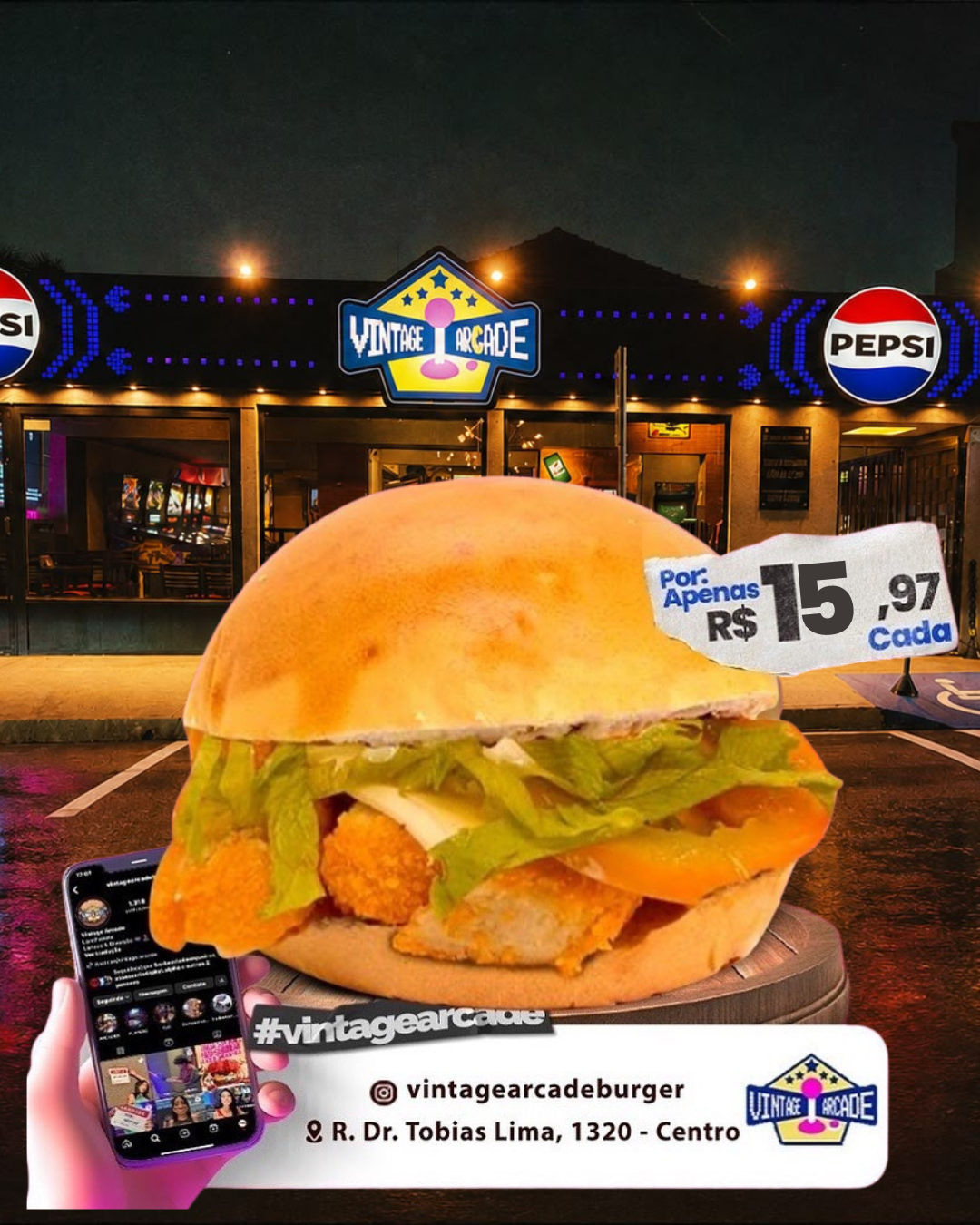 Lanche Vintage Arcade